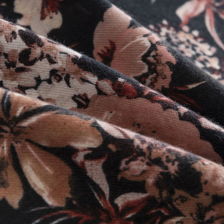 Scialle con stampa di fiori di crisantemo rosa tibetano in fiore Buddha Stones, autunno inverno, morbido e caldo, sciarpa avvolgente - image 7