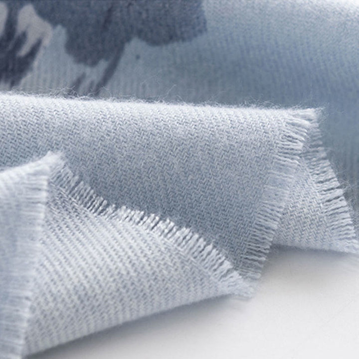 Scialle tibetano con Buddha Stones , etnico, retrò, con stampa di rose, autunno inverno, caldo e accogliente, sciarpa avvolgente - image 7