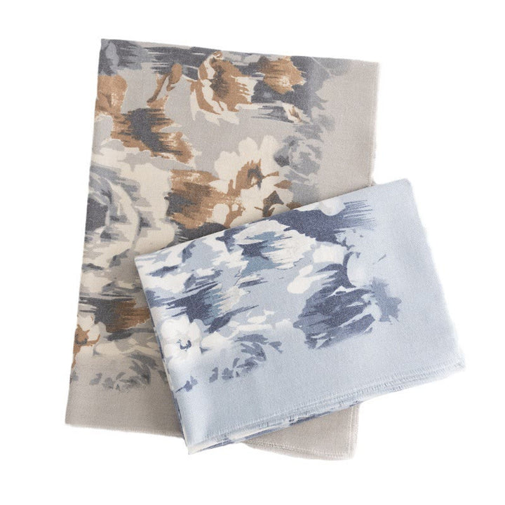 Scialle tibetano con Buddha Stones , etnico, retrò, con stampa di rose, autunno inverno, caldo e accogliente, sciarpa avvolgente - image 11