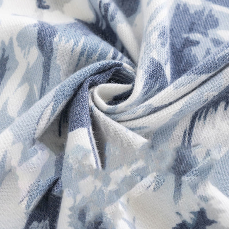 Scialle tibetano con Buddha Stones , etnico, retrò, con stampa di rose, autunno inverno, caldo e accogliente, sciarpa avvolgente - image 5