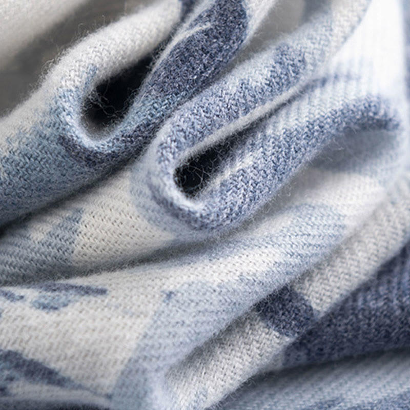 Scialle tibetano con Buddha Stones , etnico, retrò, con stampa di rose, autunno inverno, caldo e accogliente, sciarpa avvolgente - image 4