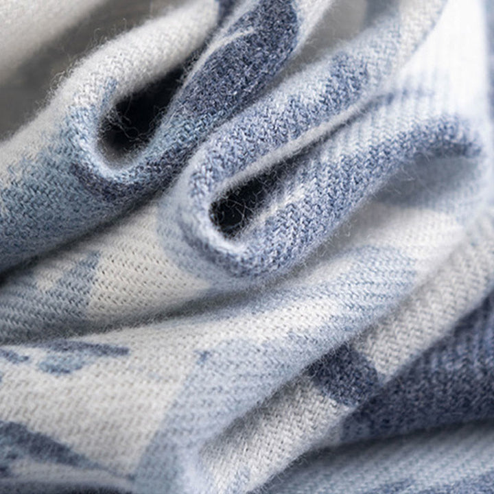 Scialle tibetano con Buddha Stones , etnico, retrò, con stampa di rose, autunno inverno, caldo e accogliente, sciarpa avvolgente - image 4