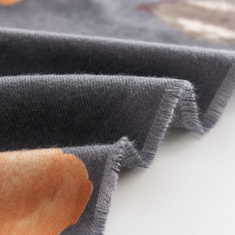 Scialle tibetano Buddha Stones , stile artistico, stampa ibisco siriano, autunno inverno, sciarpa calda e accogliente - image 6