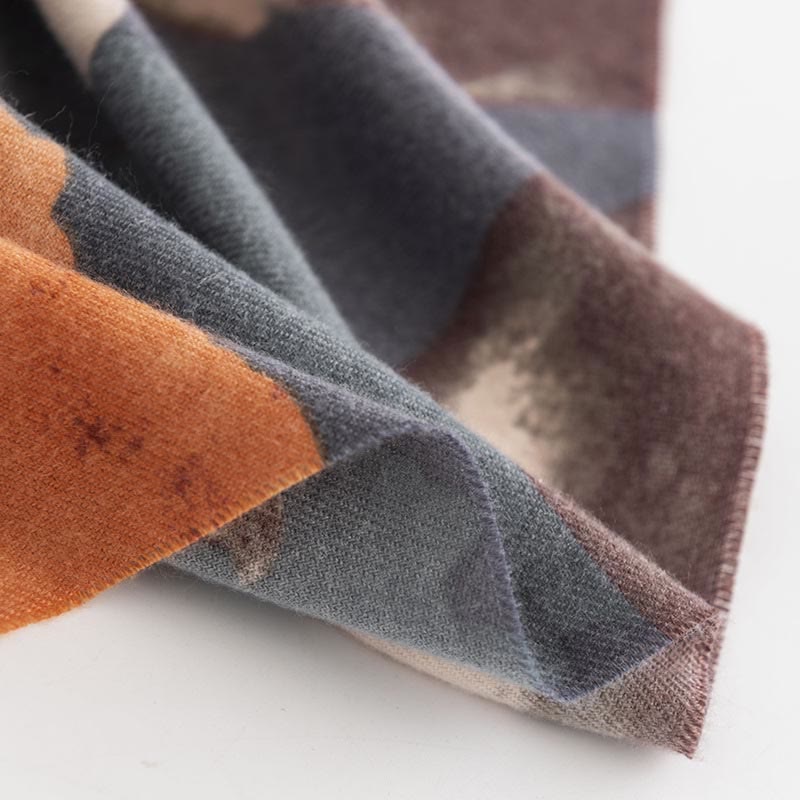 Scialle tibetano Buddha Stones , stile artistico, stampa ibisco siriano, autunno inverno, sciarpa calda e accogliente - image 7