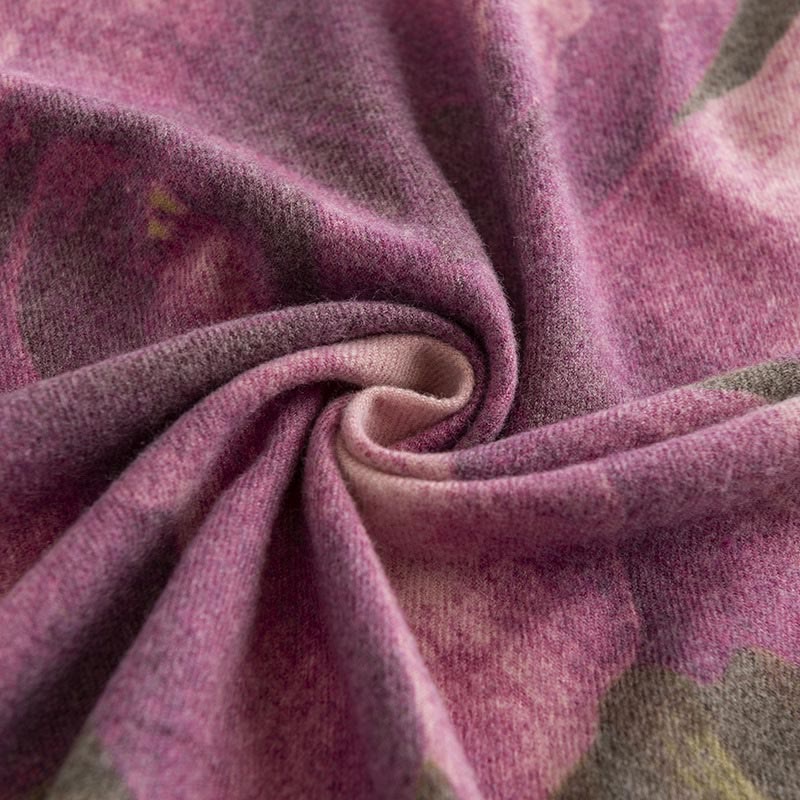 Scialle tibetano Buddha Stones , stile artistico, stampa ibisco siriano, autunno inverno, sciarpa calda e accogliente - image 14