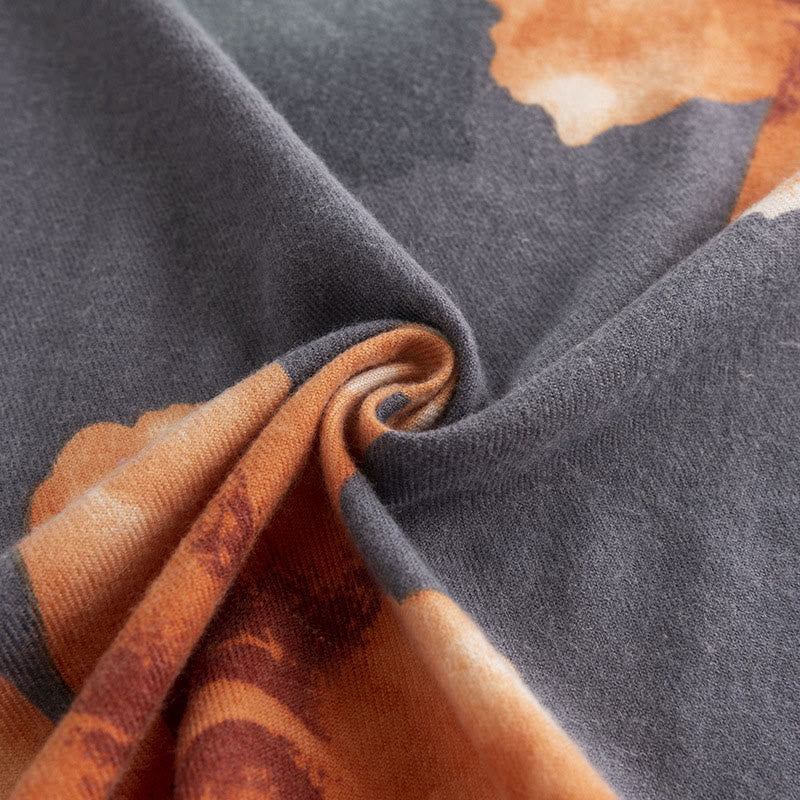 Scialle tibetano Buddha Stones , stile artistico, stampa ibisco siriano, autunno inverno, sciarpa calda e accogliente - image 5