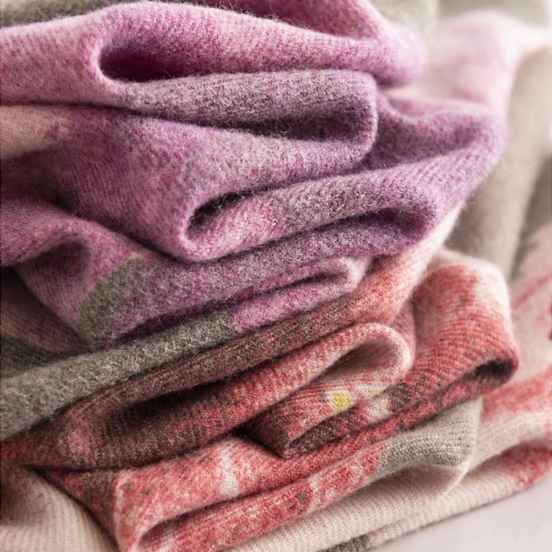 Scialle tibetano Buddha Stones , stile artistico, stampa ibisco siriano, autunno inverno, sciarpa calda e accogliente - image 20