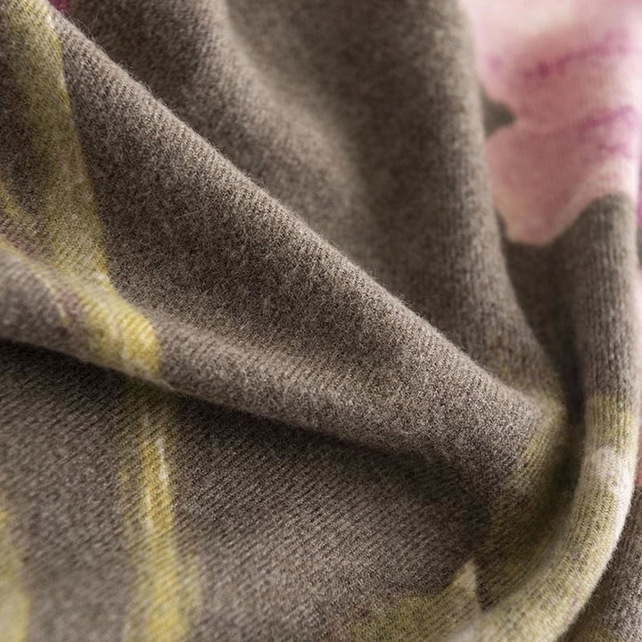 Scialle tibetano Buddha Stones , stile artistico, stampa ibisco siriano, autunno inverno, sciarpa calda e accogliente