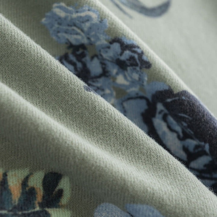 Scialle tibetano Buddha Stones, stile giardino, stampa floreale di rose, autunno inverno, morbido e caldo, sciarpa avvolgente - image 6