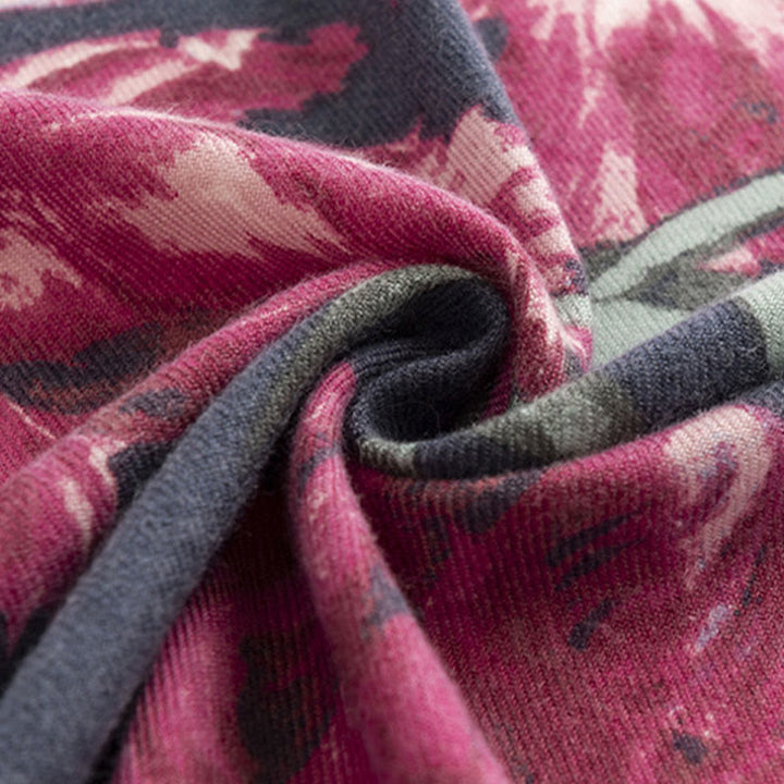 Buddha Stones , elegante, con stampa floreale, autunno inverno, morbido e caldo - image 8