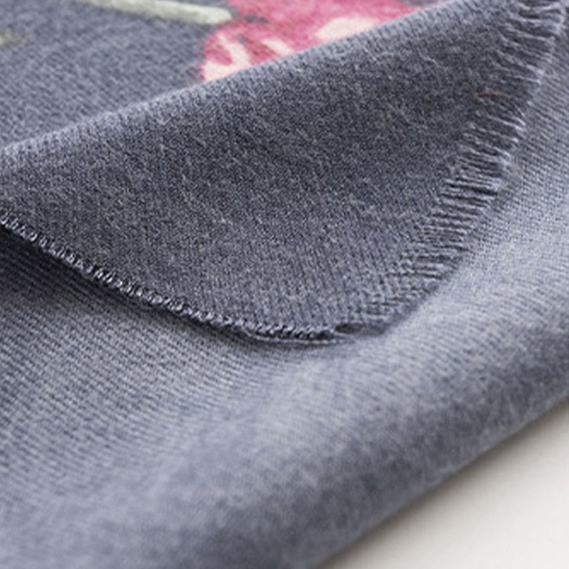 Buddha Stones , elegante, con stampa floreale, autunno inverno, morbido e caldo - image 13