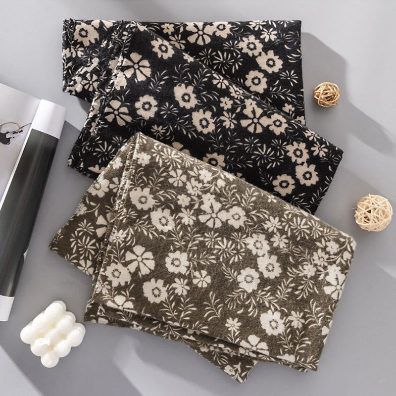 Buddha Stones tibetano con stampa di margherite fresche, autunno inverno, morbido e caldo, da viaggio - image 11