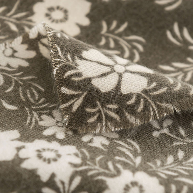 Buddha Stones tibetano con stampa di margherite fresche, autunno inverno, morbido e caldo, da viaggio - image 7