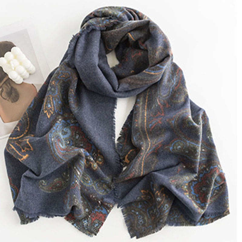 Scialle con stampe paisley tibetane Buddha Stones , autunno inverno, morbido e caldo, sciarpa avvolgente