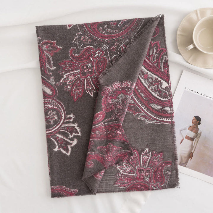 Scialle con stampe paisley tibetane Buddha Stones , autunno inverno, morbido e caldo, sciarpa avvolgente