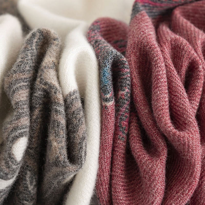 Scialle con stampe paisley tibetane Buddha Stones , autunno inverno, morbido e caldo, sciarpa avvolgente - image 19