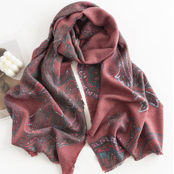 Scialle con stampe paisley tibetane Buddha Stones , autunno inverno, morbido e caldo, sciarpa avvolgente
