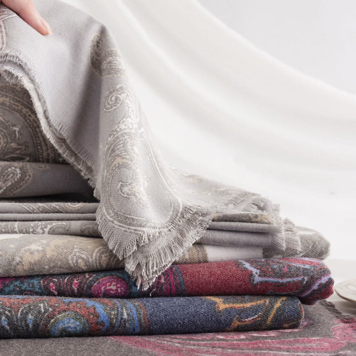 Scialle con stampe paisley tibetane Buddha Stones , autunno inverno, morbido e caldo, sciarpa avvolgente - image 18