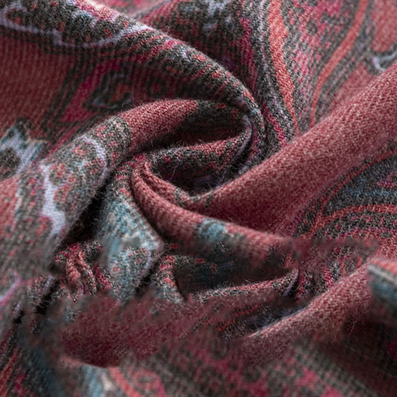 Scialle con stampe paisley tibetane Buddha Stones , autunno inverno, morbido e caldo, sciarpa avvolgente - image 5