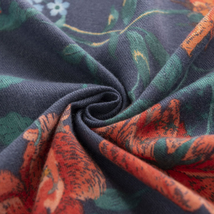 Scialle con motivo stampato a rose multicolore tibetano Buddha Stones, autunno inverno, caldo e accogliente - image 4