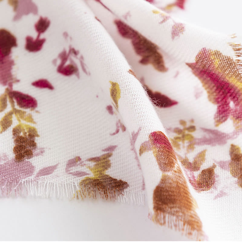 Scialle con stampa floreale e foglie cadenti, motivo Buddha Stones Tibetan, autunno inverno, caldo e accogliente, da viaggio - image 8