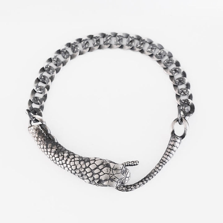 Braccialetto di benedizione dell'anno del serpente a forma di serpente in argento sterling Buddha Stones - image 11