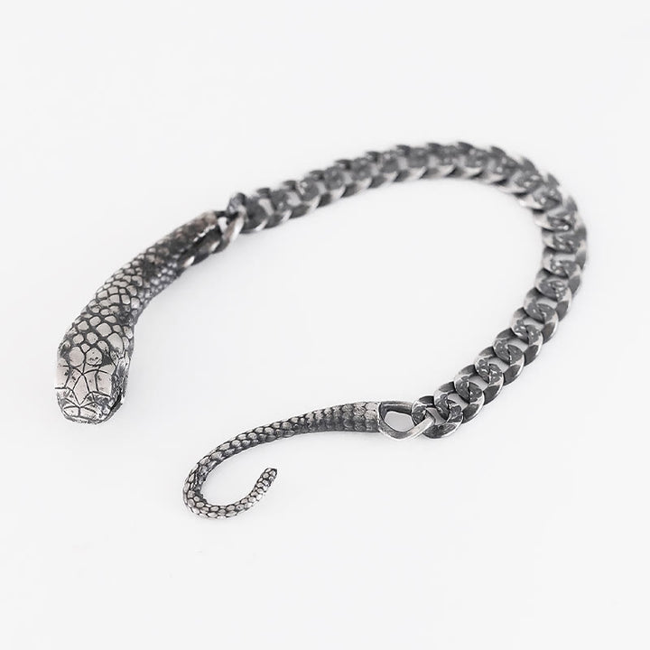Braccialetto di benedizione dell'anno del serpente a forma di serpente in argento sterling Buddha Stones - image 10