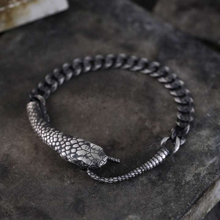 Braccialetto di benedizione dell'anno del serpente a forma di serpente in argento sterling Buddha Stones - image 13