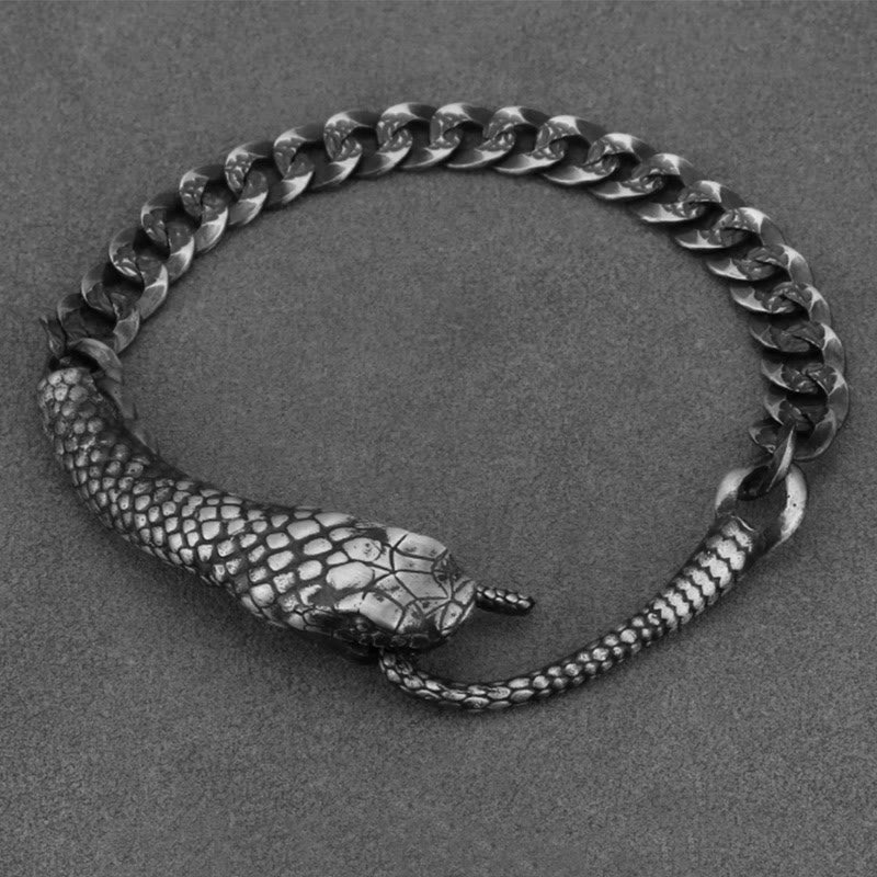 Braccialetto di benedizione dell'anno del serpente a forma di serpente in argento sterling Buddha Stones - image 14
