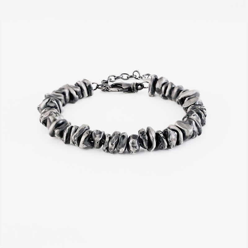 Braccialetto di protezione con piccole forme modificabili in argento sterling 999 Buddha Stones