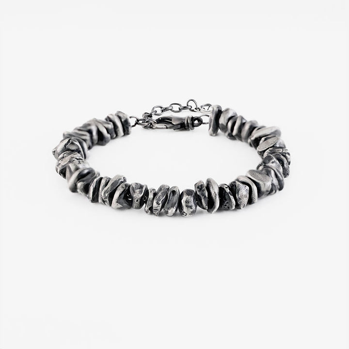 Braccialetto di protezione con piccole forme modificabili in argento sterling 999 Buddha Stones