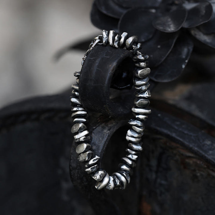 Braccialetto di protezione con piccole forme modificabili in argento sterling 999 Buddha Stones