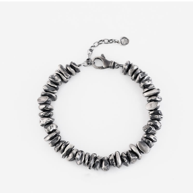 Braccialetto di protezione con piccole forme modificabili in argento sterling 999 Buddha Stones