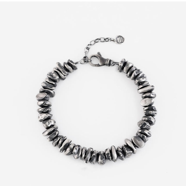 Braccialetto di protezione con piccole forme modificabili in argento sterling 999 Buddha Stones