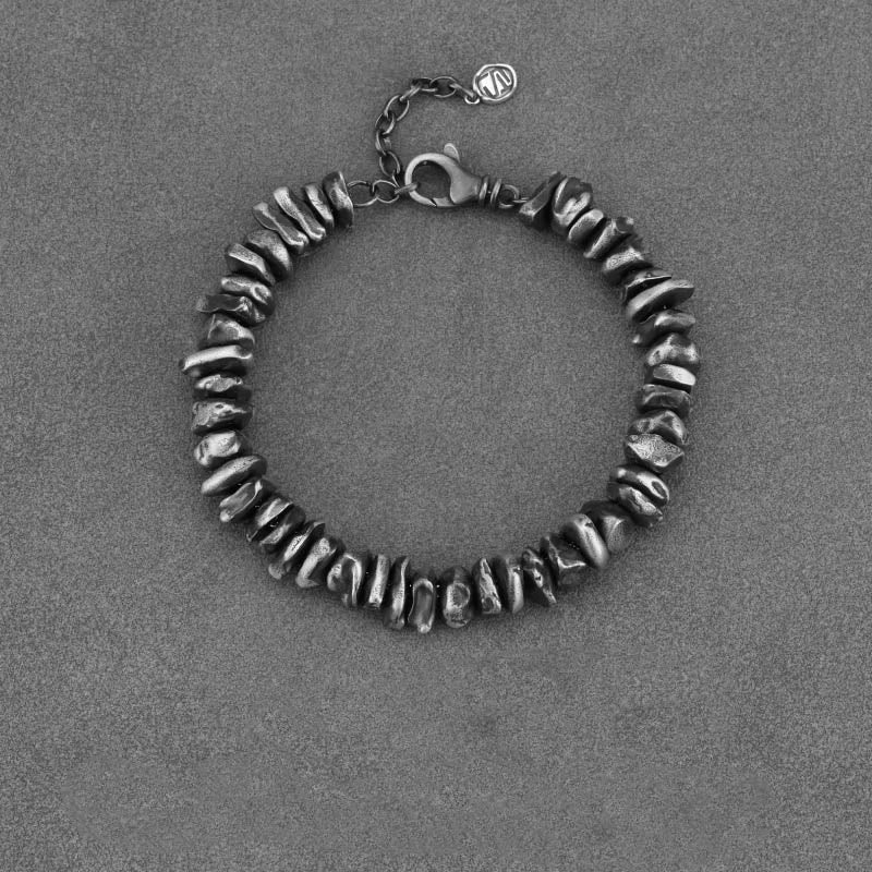 Braccialetto di protezione con piccole forme modificabili in argento sterling 999 Buddha Stones