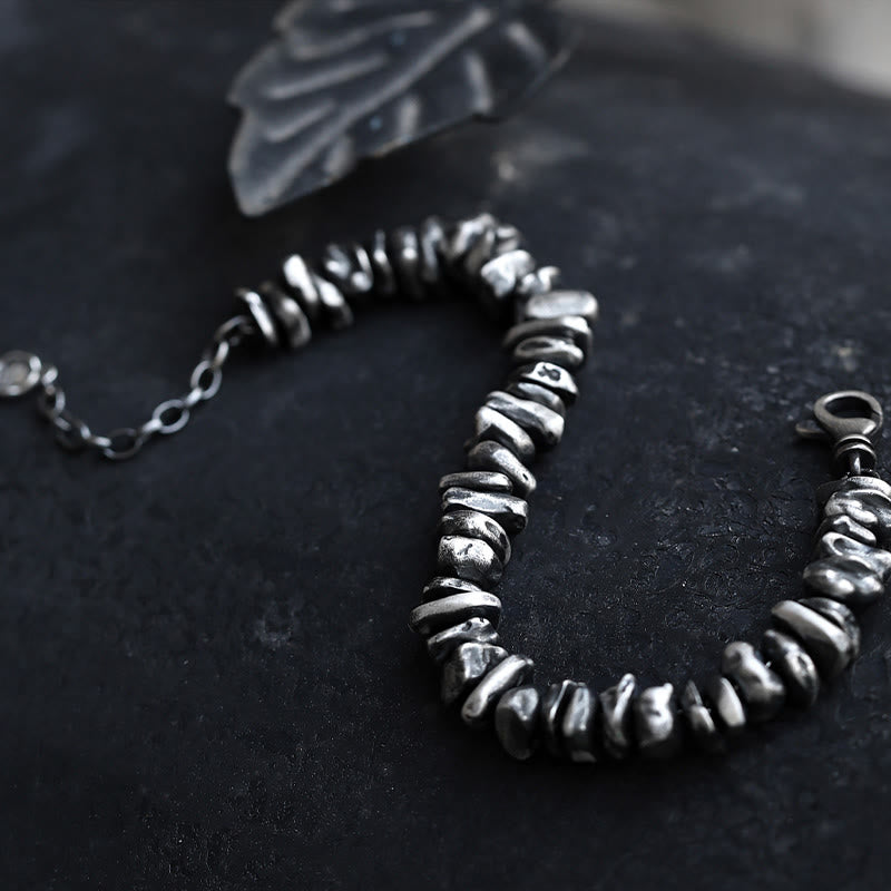Braccialetto di protezione con piccole forme modificabili in argento sterling 999 Buddha Stones