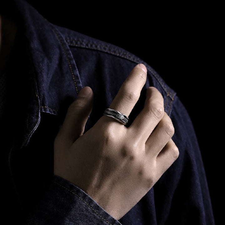 Anello di protezione dell'anno del serpente a forma di serpente in argento sterling 999 Buddha Stones - image 14