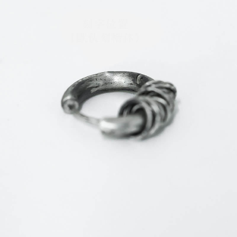 Orecchini di protezione in argento sterling 925 Buddha Stones martellati a mano  - image 10