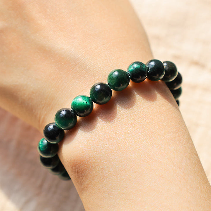 Braccialetto di supporto per l'equilibrio calmo della serie verde Buddha Stones Love Self