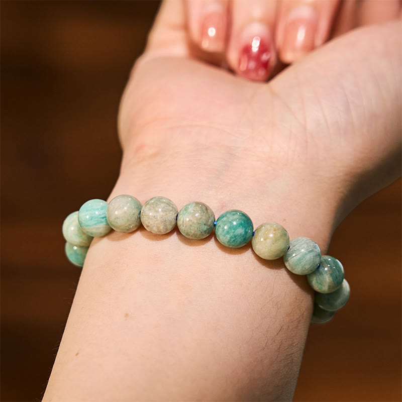 Braccialetto di supporto per l'equilibrio calmo della serie verde Buddha Stones Love Self