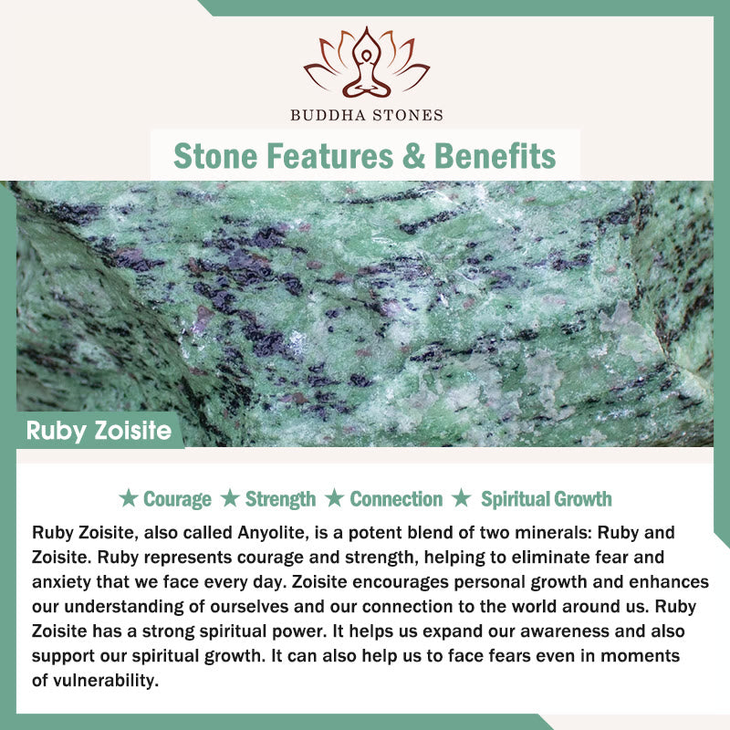 Braccialetto di supporto per l'equilibrio calmo della serie verde Buddha Stones Love Self