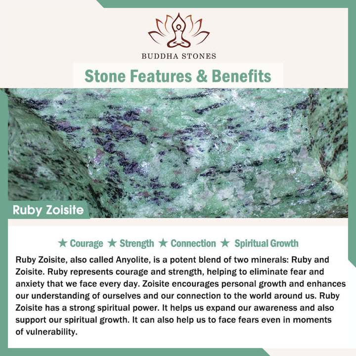 Braccialetto di supporto per l'equilibrio calmo della serie verde Buddha Stones Love Self