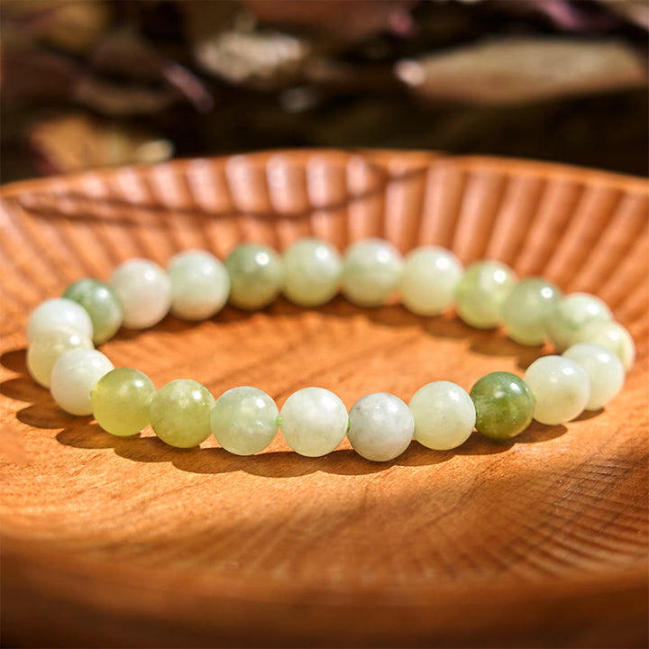 Braccialetto di supporto per l'equilibrio calmo della serie verde Buddha Stones Love Self
