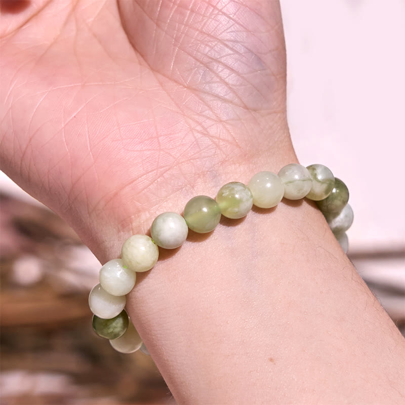 Braccialetto di supporto per l'equilibrio calmo della serie verde Buddha Stones Love Self