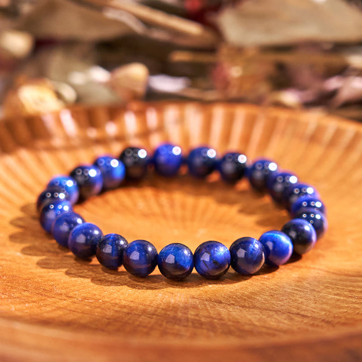 Bracciale Buddha Stones Let The Past Go Blue Series Calm Tranquility - Occhio di tigre blu (circonferenza del polso: 14-16 cm) - image 3