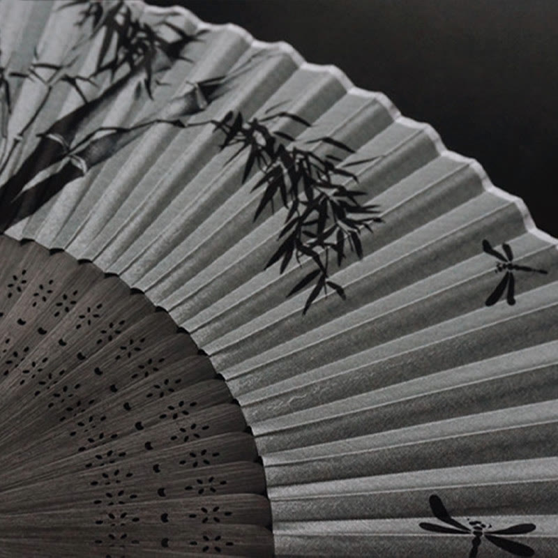 Buddha Stones Ventaglio pieghevole in bambù e poliestere di bambù - image 14