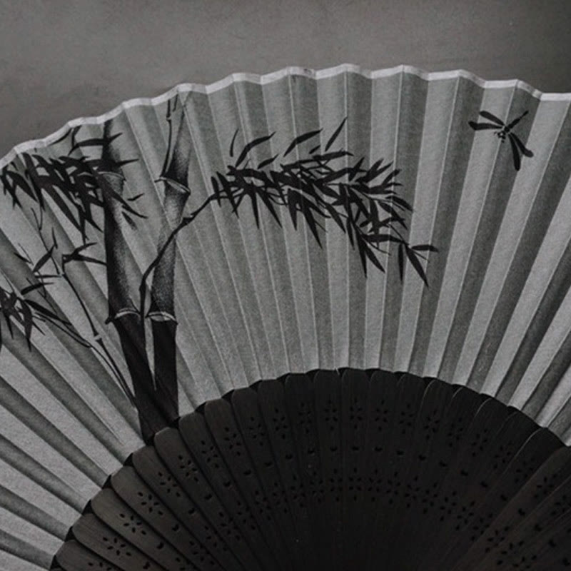 Buddha Stones Ventaglio pieghevole in bambù e poliestere di bambù - image 13