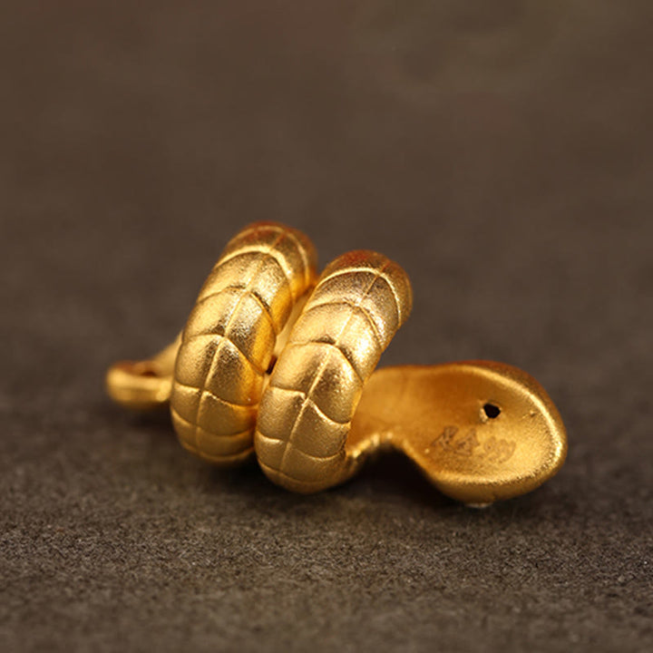 Braccialetto intrecciato con corda di protezione dalla fortuna fatto a mano con design dell'anno del serpente , Buddha Stones , oro 999