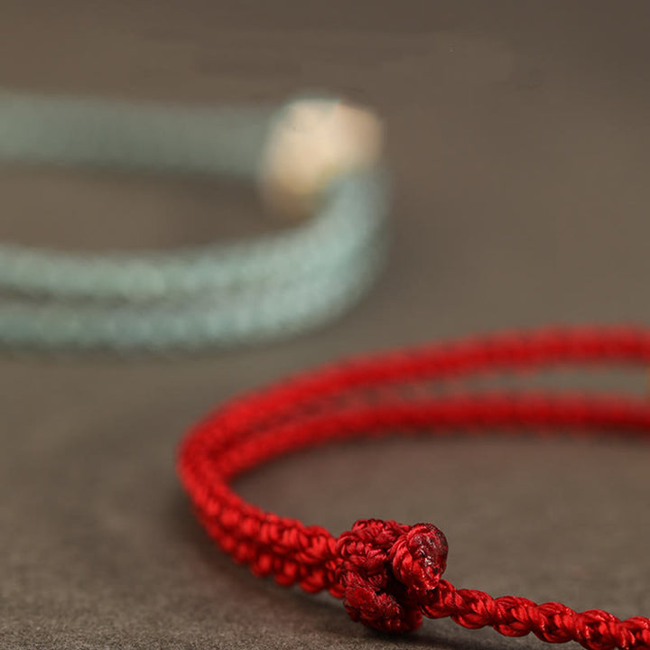 Buddha Stones 999 Oro Anno del Serpente Eterno Nodo Infinito Braccialetto Fatto a Mano della Fortuna - image 2