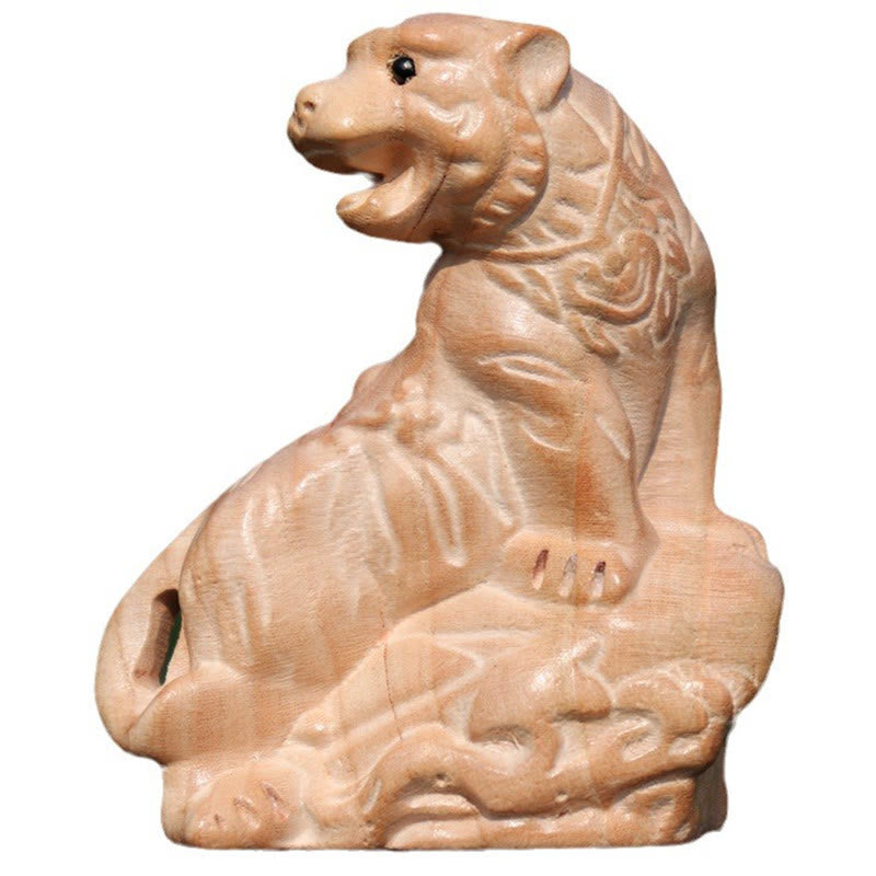 Buddha Stones Anno del serpente Zodiaco cinese Fu carattere Decorazione della statua della casa in legno di pesco - image 16